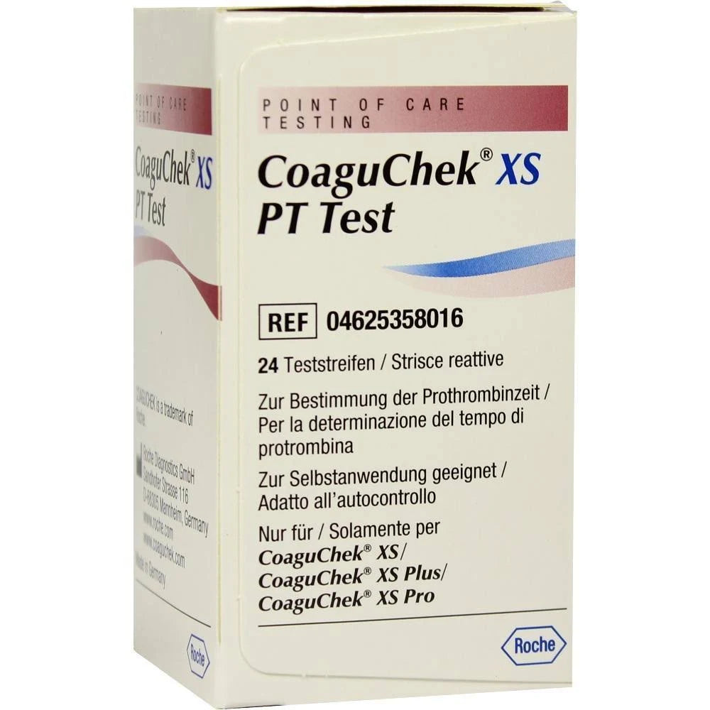 Roche CoaguChek XS PT Test Strips, 48/Box with Code Chip, 04625315 019