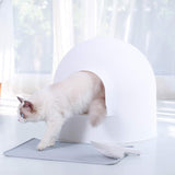 pidan Igloo Dome Cat Litter Box Furniture with Extra-Large Interior, Dog-Proof Design and Modern Minimalist Dot Styling