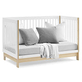 GAP babyGap Tate 4-in-1 Convertible Crib, GREENGUARD Gold Certified, Bianca White and Natural