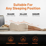 Queen 12-Inch Hybrid Mattress with Cooling Gel Memory Foam and Pocketed Coils, Medium-Firm Pressure Relief and Motion Isolation, Mattress in a Box with 365-Night Trial and 10-Year Warranty