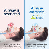VitalSleep Adjustable Anti-Snoring Mouthpiece with Sleep Mask, Custom Jaw Positioning, BPA-Free Comfortable Fit, USA Made and FDA Cleared