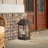 22-Inch Antique-Bronze Solar Lantern Featuring Smart Solar 3900KR1 San Rafael Estate-Style Design