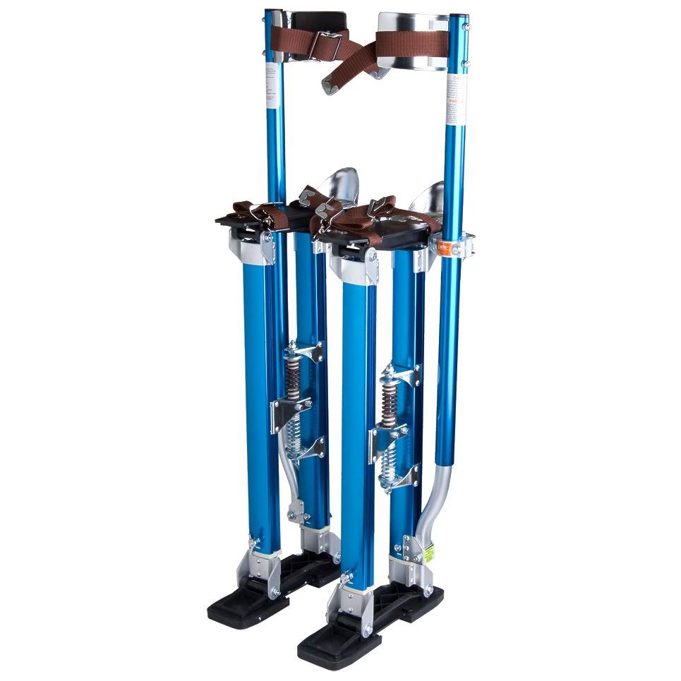 Adjustable Aluminum Drywall Stilts for Painting and Taping, 24×22-40×22, Blue