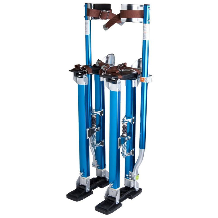 Adjustable Aluminum Drywall Stilts for Painting and Taping, 24×22-40×22, Blue