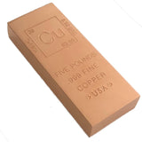 Unique Metals 5-Pound .999 Pure Copper Bullion Bar with Element Design