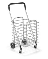 Polder Superlight Aluminum Shopping Cart with a Grey Finish