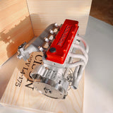 CISON L4-175 Assembled RC Engine Model, 17.5cc Mini OHV Inline Four-Cylinder Four-Stroke Gasoline Engine with Water Cooling, for RC Cars and Ships