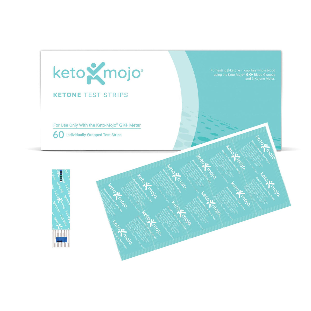 GK+ Ketone Test Strips, 60-Count Pack