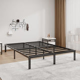 14-Inch Full Platform Bed Frame, Heavy-Duty Metal Mattress Foundation with Underbed Storage, No Box Spring Required, Easy Assembly and Noise-Free Support