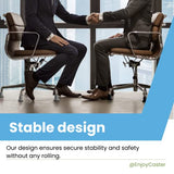 2.5-Inch Dual Injection Polyurethane Casters for Office Chairs, Hardwood Floor Wheels with Universal 7/16-Inch Stem for Herman Miller Aeron and Steelcase Leap, Enjoy Caster 6506BUB-23